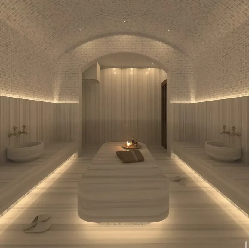 Fidan Mermer hamam ve doğal taş uygulaması